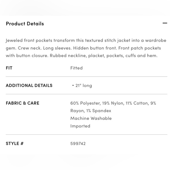 ANN TAYLOR Light Pink Jeweled Button Sweater Jacket Chanel Cardigan XS Petite - Picture 4 of 11